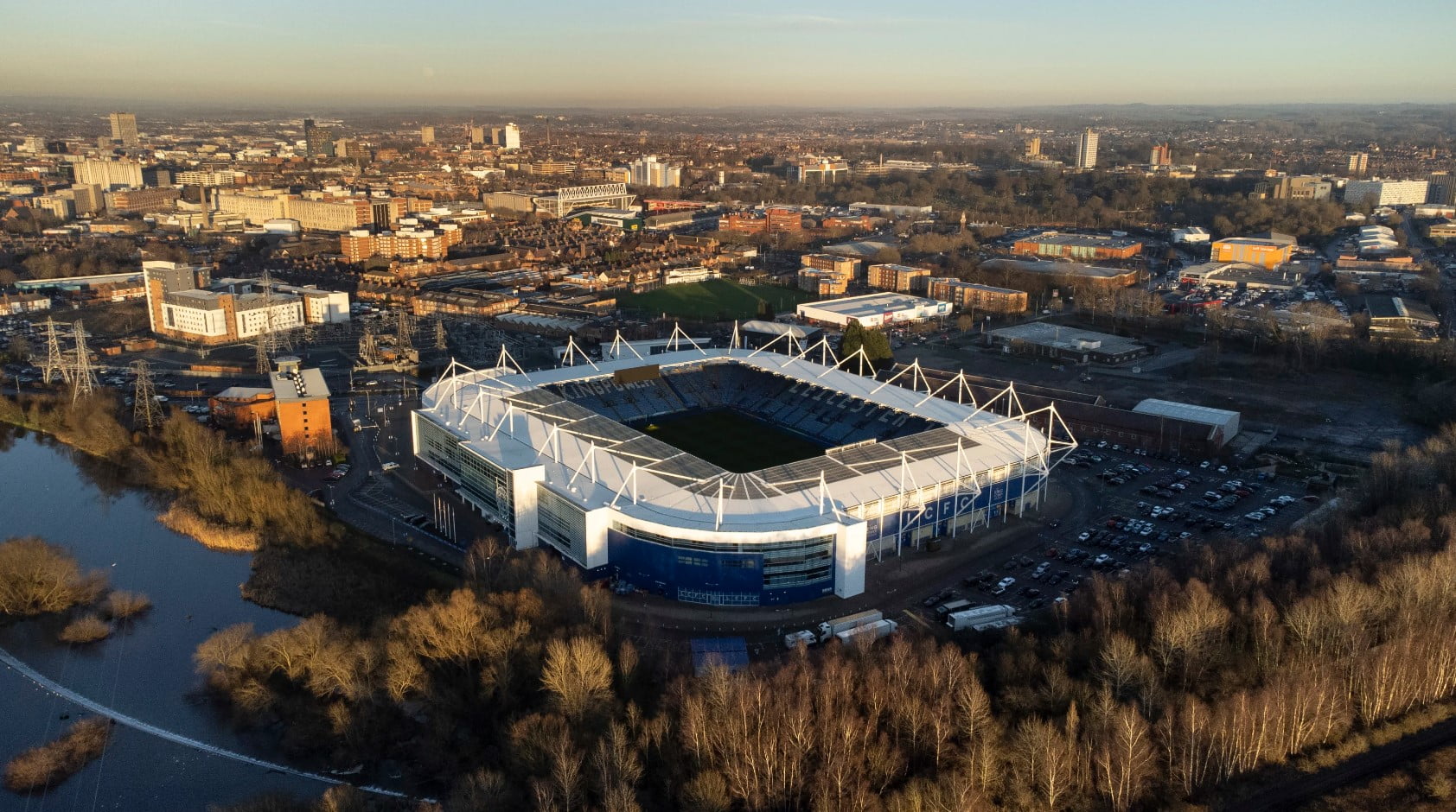 An image of Leicester stadium. 